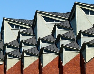 finestre, tetti, geometrie, cielo, marrone, case, edificio, triangoli, palazzo, spigoli