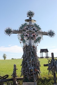 croci, prato, croce, verde, cielo, crocifisso