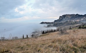 nebbia, erba, nuvole, paesaggio, cielo, alberi, collina, panorama, campo, campagna, prato