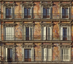 balconi, finestre, persiane, ringhiere, palazzo, dipinti, liberty, facciata, affreschi, porte, murales, vetri