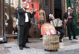 fisarmonica, violino, strada, orchestra, musicisti, contrabbasso, suonatori, fagotto, strumenti, musica
