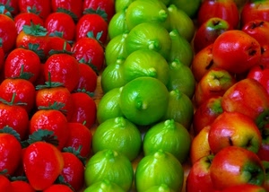 fichi, verde, mele, rosso, fragole, frutta, dolci, cibo