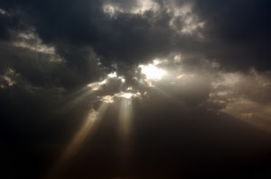 cielo, nuvole, raggi, controluce, sole, luce, maltempo